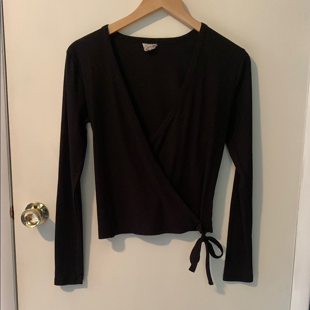 Black Wrap Top